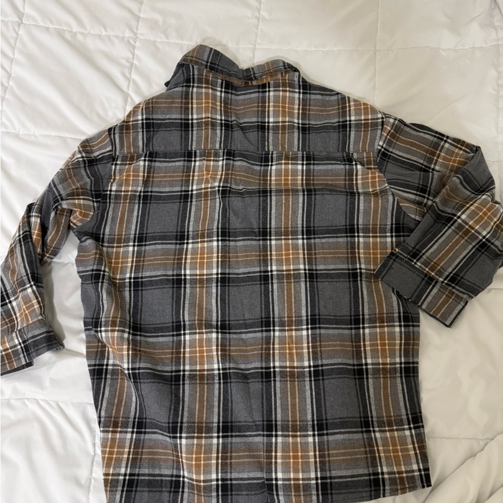 SHEIN Oversized Plaid Flannel Shirt - Picture 6 of 10